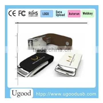 High Quality Bulk Cheap Gadget Leather USB Flash Drive, Stock Product Full Capacity USB Stick, Leather Portable Flash Memory photo-5