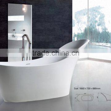 2016 newest build-in bathtub for home use Artificial stone Bathtub,acrylic solid surface freestanding bathtub