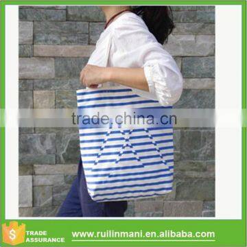 2015 New Fashion Original Canvas Bag - Blue stripe/ Tide Canvas Shoulder Bag Striped Cloth Bag For Women cheap handbags online