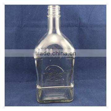 wholesale engraving square liquor glass bottles, glass wine bottles