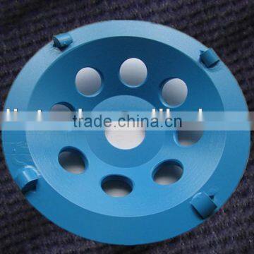 4" PCD cup wheel for epoxy coatings, paint, and mastic