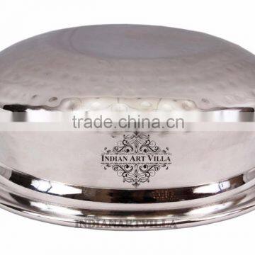 IndianArtVilla Stainless Steel Hammered Dish Serving Handi 350 ML - Serveware Dishware Home Hotel Restaurant Tableware