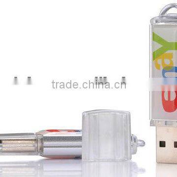 OEM plastic usb flash disk with epoxy doming logo, epoxy dome usb