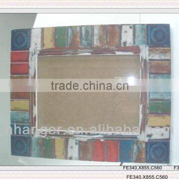 Horizontal Stripe Antique Wooden desk photo Frame