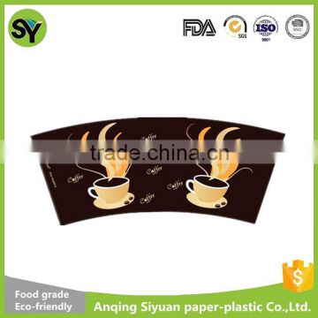 pe coated raw material paper cup fan for paper coffee cup/paper cup fan china manufacturer