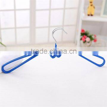 New design Metal+PVC coated multifunctional clothes hanger