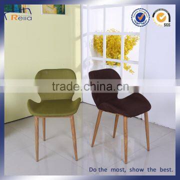 Fabric dining chair with metal legs for sale