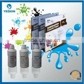 Factory supply 2015! Best quality vivid color dye sublimation ink price for inkjet printer