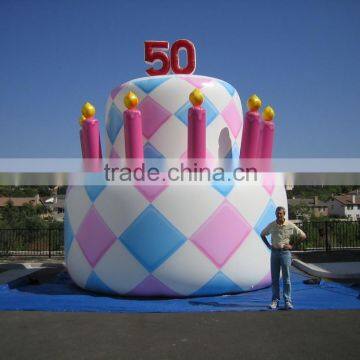 customized inflatable birthday cake for birthday party F1089