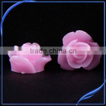 Bulk Sale 12mm Resin Artificial Pink Flowers Beautiful 12mm Rose Resin Flower For Jewelry & Phone Case & Nail Art -zhiya Factory photo-2