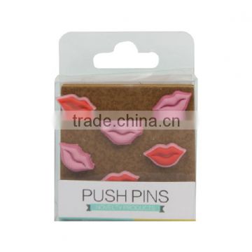 lip shaped push pins/novel pins /high quality