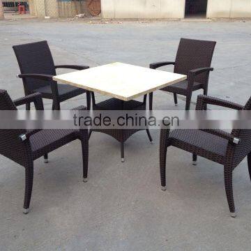 ZT-1082CT all weather rattan cafe table chair set