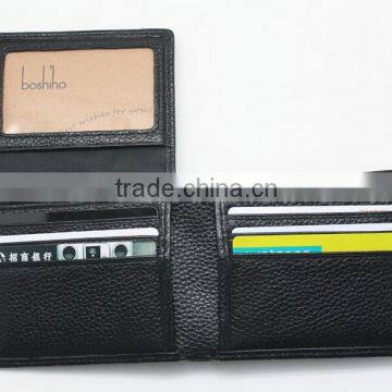 BOSHIHO Litchi Pattern Leather Rfid Credit Card Wallet for Men photo-5