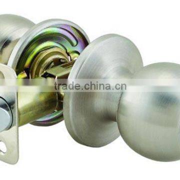 Tubular stainless steel round keyed /bathroom/passage tubular Leverset