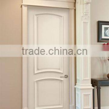 White Panel Solid Wooden Door White Oak Cheap Door Finger Joint Board Door
