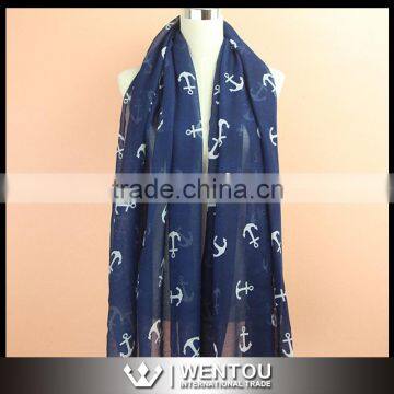 Women Voile Anchor Scarf