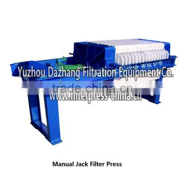 Manual frame and plate filter press