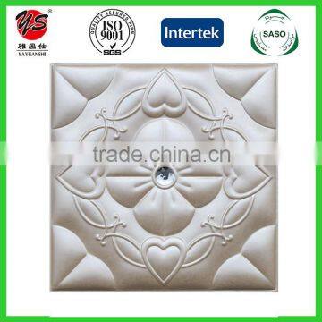 2016 home decor 40*40cm 3D leather wall panel PU faux leather wall panels