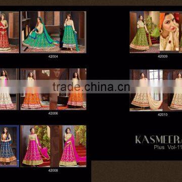 Indian Designer Fully Embroidered Bridal Anarkali Salwar Kameez With Banaras Border For Womens photo-6