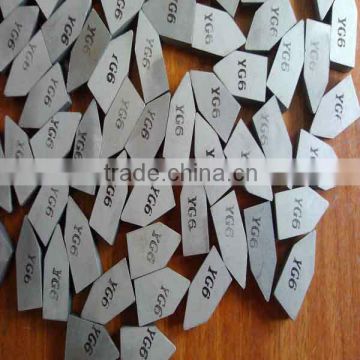 YG6 tungsten carbide brazed tips with good quality