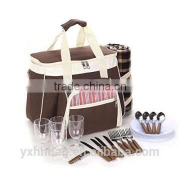 Multifunction picnic basket cooler bag