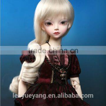 Newest Style Long Deep Curly Blonde 1/4 Bjd Doll Wig photo-3