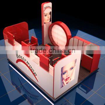 High quality wooden shopping mall eyebrow kiosk design for sale