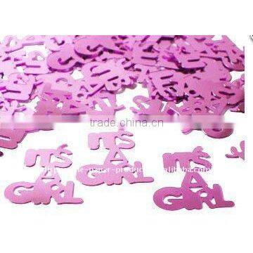 Wholesale party items IT'S A GIRL PINK CONFETTI