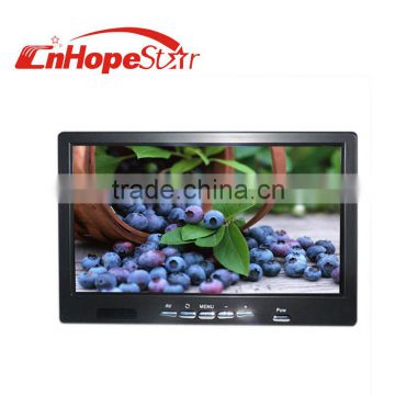 Black color widescreen 16:9 800*480 7 inch lcd monitor with VGA AV