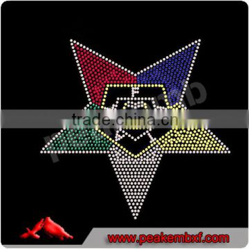 Shining Eastern Star Hot-Fix Rhinestone Pattern Transfer for Shirts