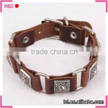 Custom engraved bracelets wholesale, leather cuff bracelet men