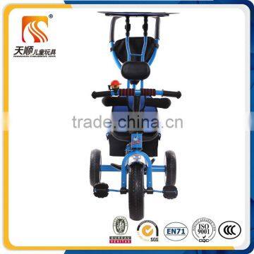 Old Style 3 Wheel Baby Tricycle With Roof and Push Bar Made in China on Sale photo-2