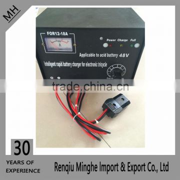 Inteligent rapid battery charger 48V-72V applicable to acid battery for electric tricycle