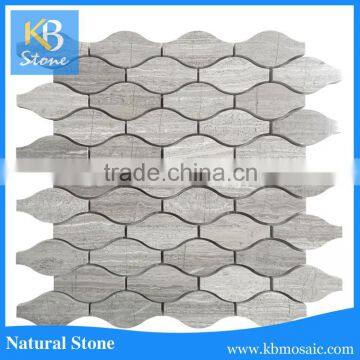 kb stone new design arabesque white oak marble mosaic