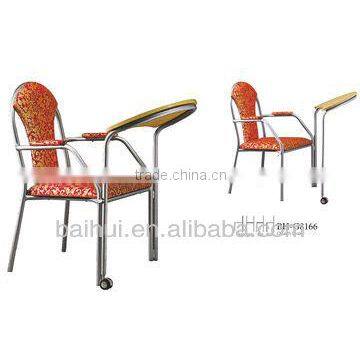 BH-G8166 High quality steel padded church chair with book rack church chair