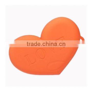2016 Hot New Products Heart Shape Jelly Bag Silicone Key Bag