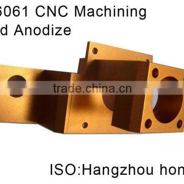 Good Quality Gold Anodized Made CNC Machining Hangzhou HongLi