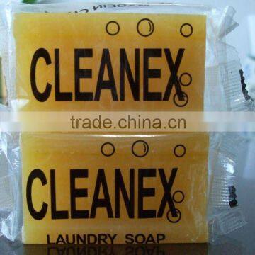 yellow transparent laundry soap bar