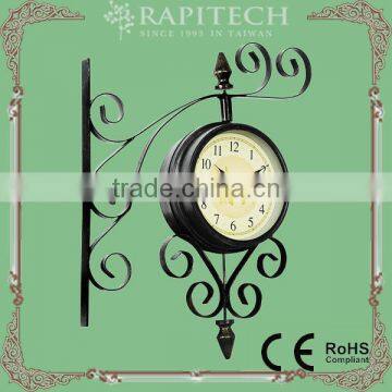 22 Inch Double sided Metal Garden Outdoor Clock