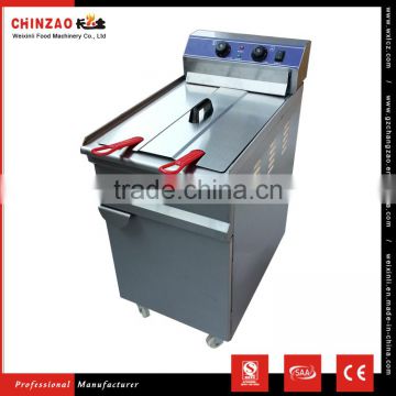 Continuous Deep Fryer Large Capacity Electeric Fryer With Wheel Free Standing