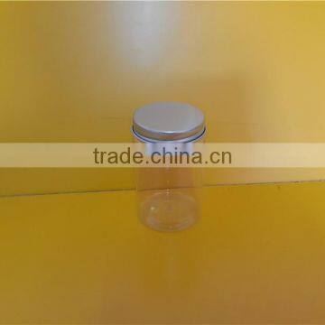 Cosmetic Cream Hair Gel Food Container Transparent Plastic Jar 200ml With Aluminum Cap photo-2