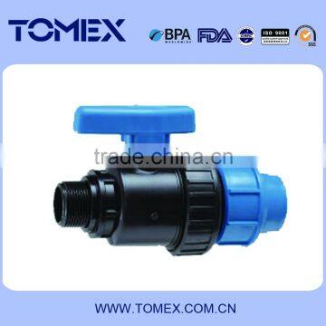 Durable double union PP ball valve and taps at best price