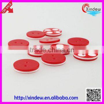 Top Quality Plastic Fashion Red Back Resin Button photo-2