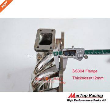 Mertop Race SS304 T3 Piping OD=42mm TURBO FLANGE COLLETTORE DI SCARICO MANIFOLD FOR LANCIA DELTA INTEGRALE 2.0 16V Fiat photo-5