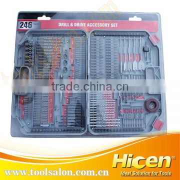 246pcs HSS Twist Drill and Drive Set