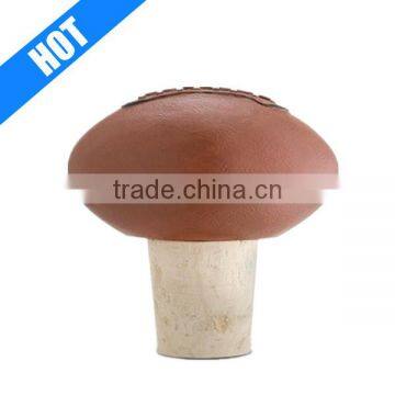 2 1/2 Inch Sculpted Resin Football Cork Bottle Stopper