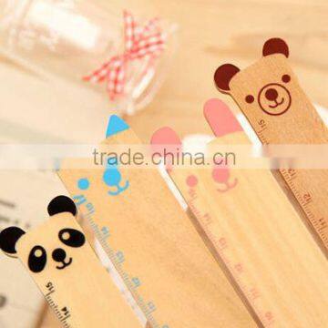 Hot Simple Cartoon Animal Shaped Wooden Students Ruler photo-2