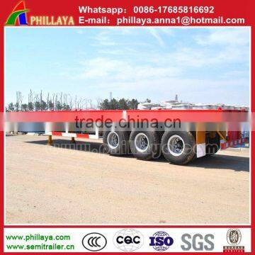 China New 40T 3 Axle Drop Deck Trailer for Container Transport photo-2
