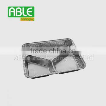 Standard 3 Compartments Aluminum Foil Container Lunch Box Dishes Trays AE1018