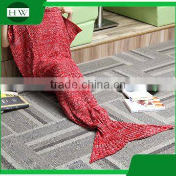 Christmas Gift Super Soft Fibers Warm Baby Kids Children Crochet Blanket Mermaid photo-3